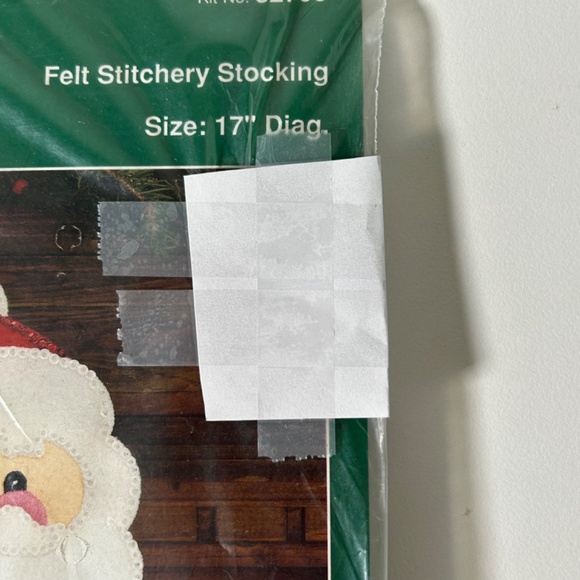 Vintage Bucilla Felt Stitchery Stocking Jolly St. Nick #32790 Sealed - Picture 6 of 6
